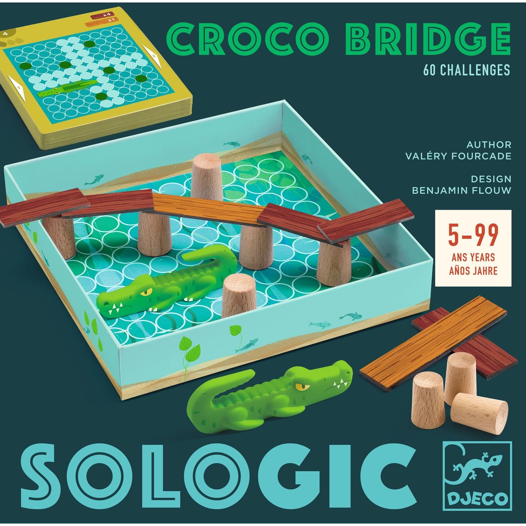 Djeco Croco Bridge Jeu de logique solo Sologic