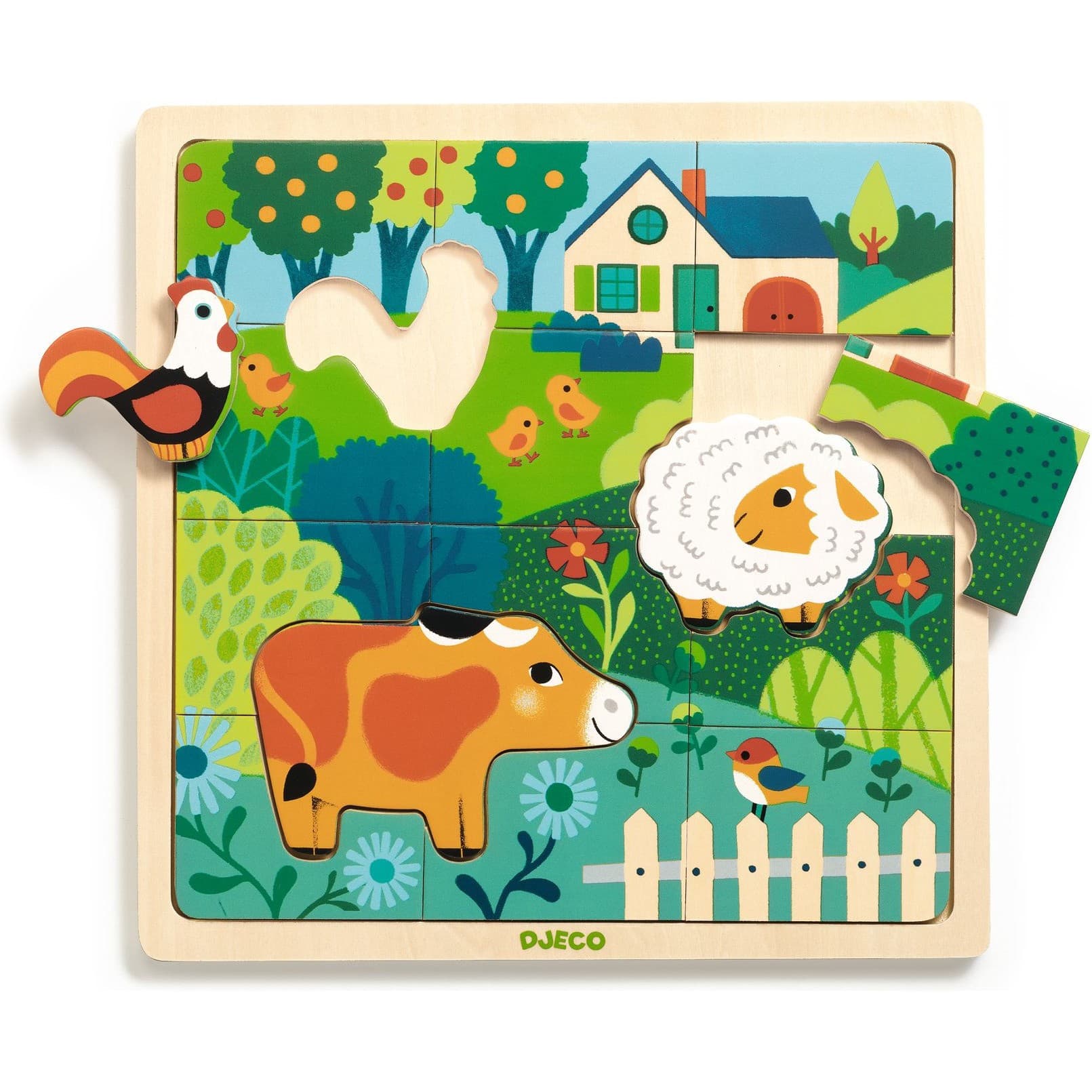 Djeco Puzzlo farm Puzzle bébé Ferme Puzzlos