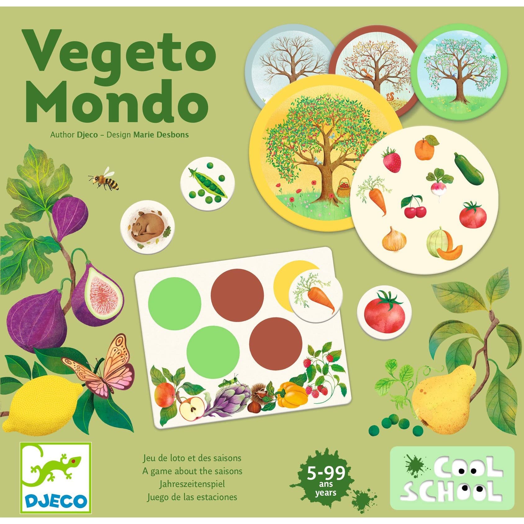 Djeco Vegeto Mondo Jeu Fruits et Légumes de saison Cool School