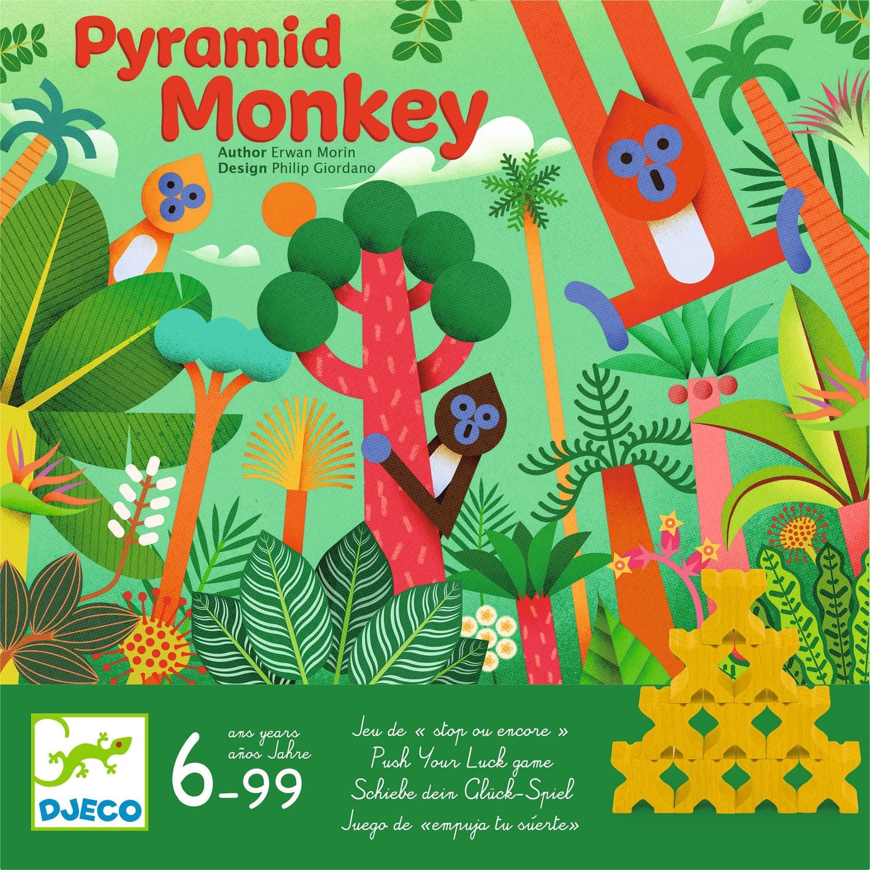 Djeco Jeu Pyramid Monkey