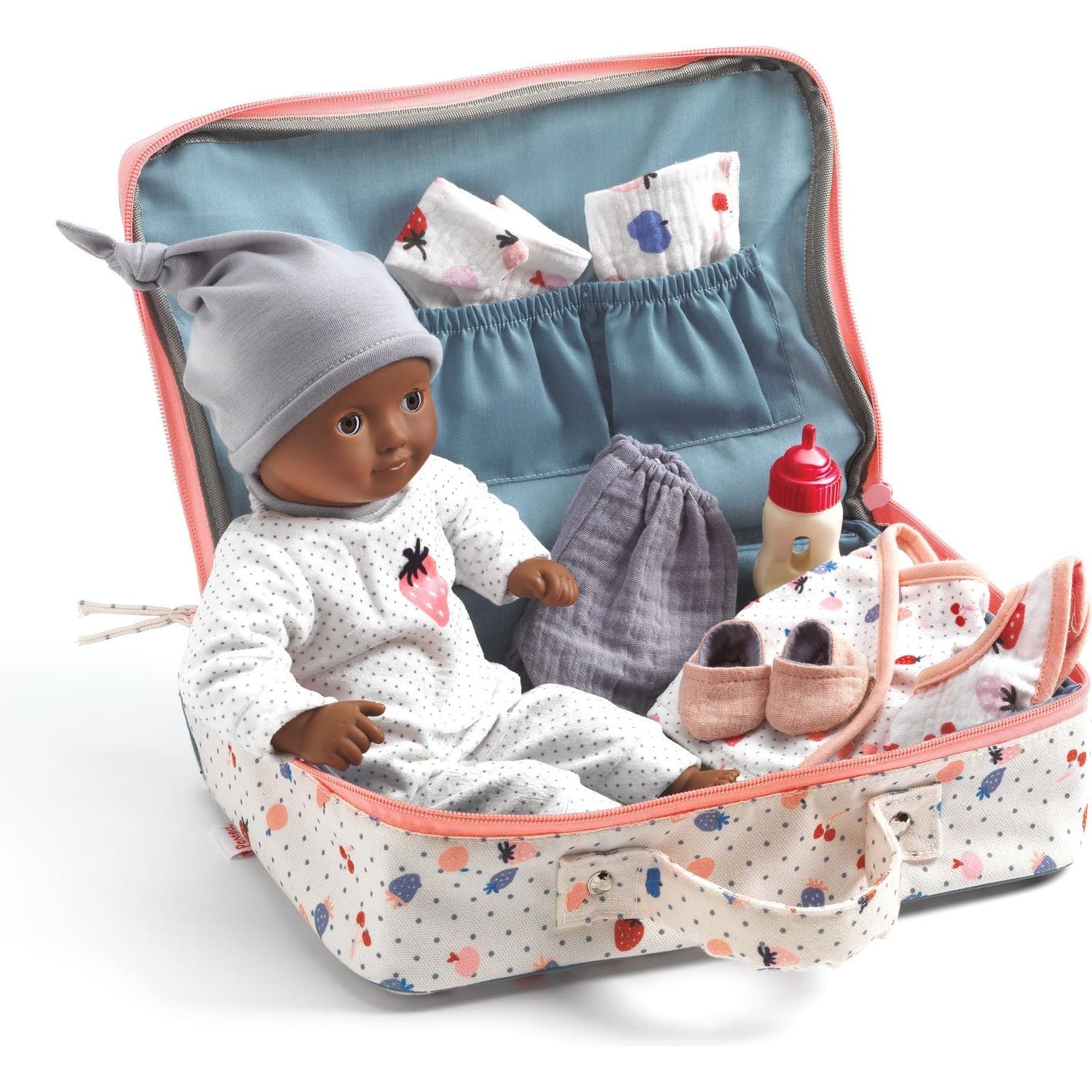 Djeco Valise Poupée Pomea Cerise Baby Pomea