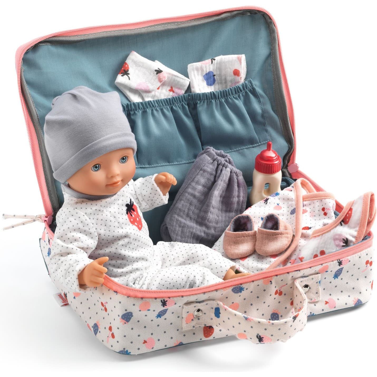 Djeco La valise de Vanille Poupée Pomea Baby Pomea