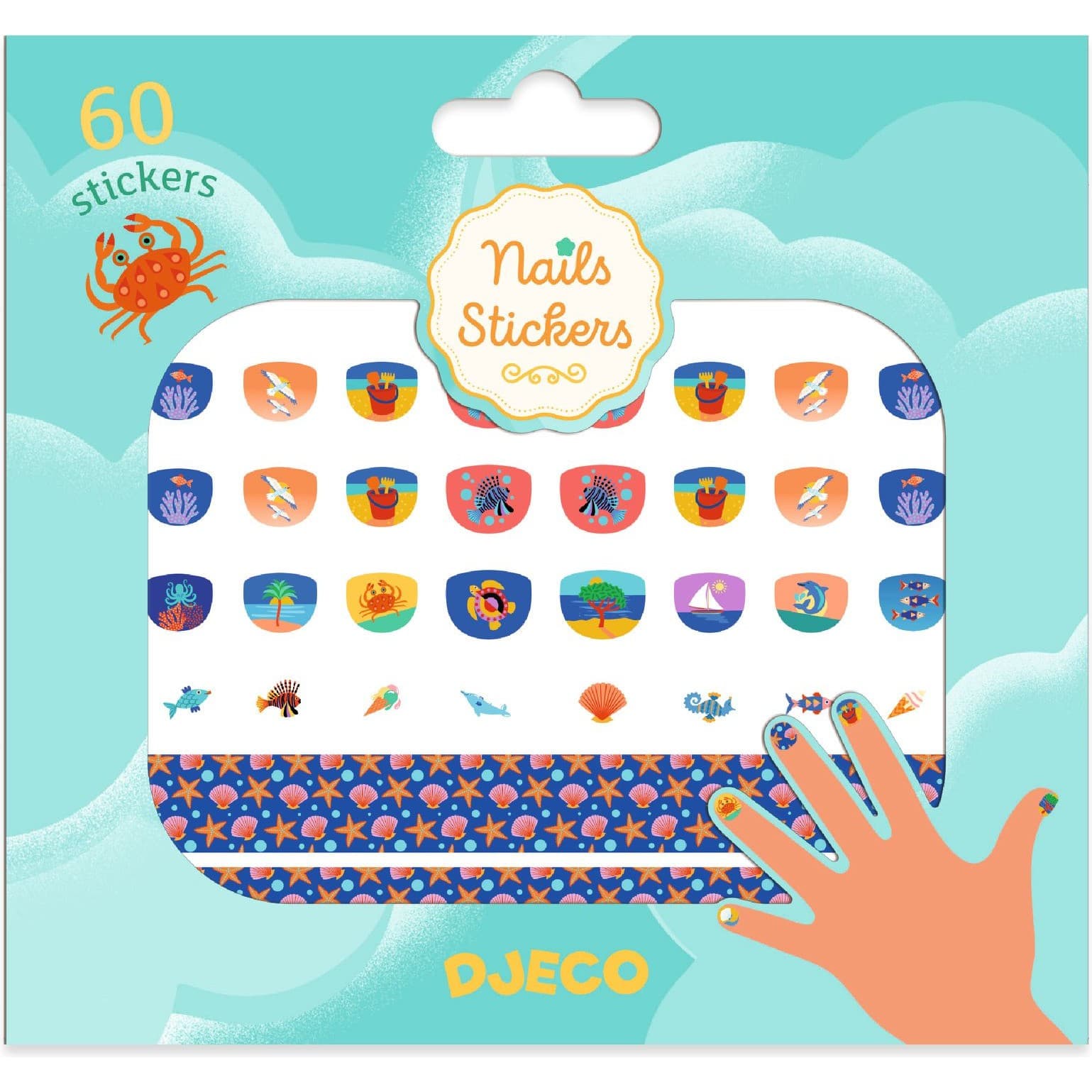 Djeco Stickers pour ongles Méditerranée Nails Stickers