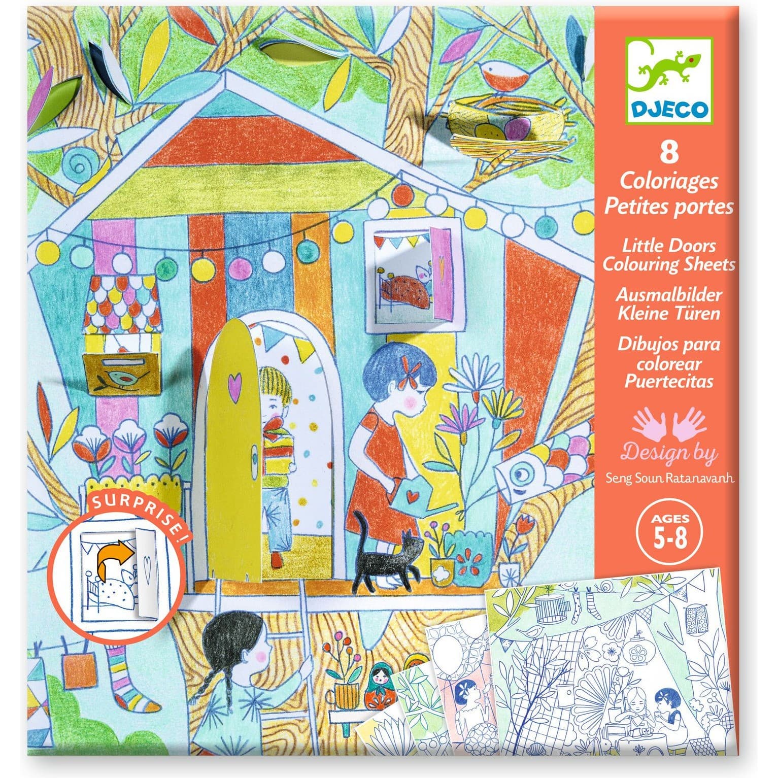 Djeco Coffret coloriages Les cabanes de Nina