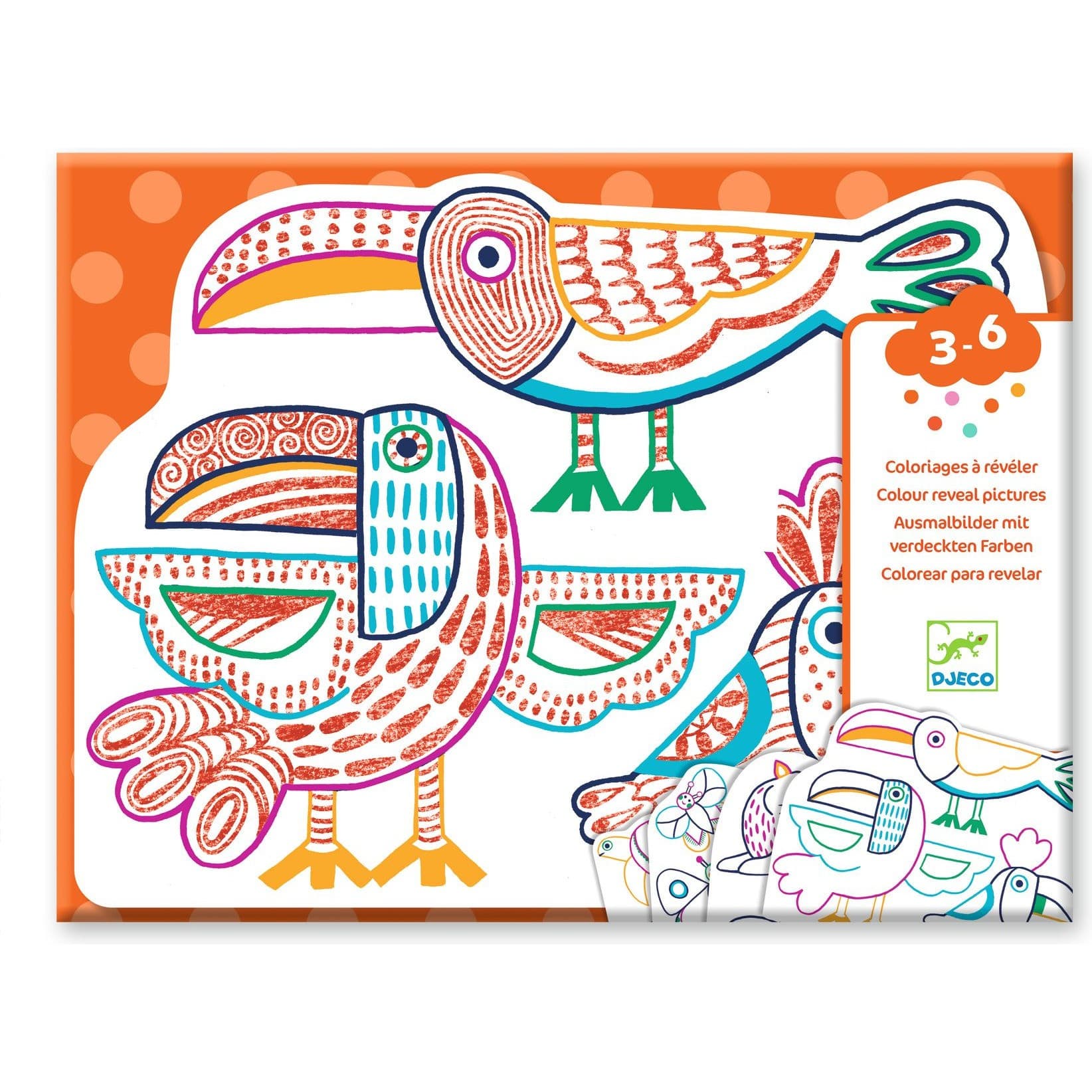 Djeco Coloriages bébé à révéler Familles sauvages