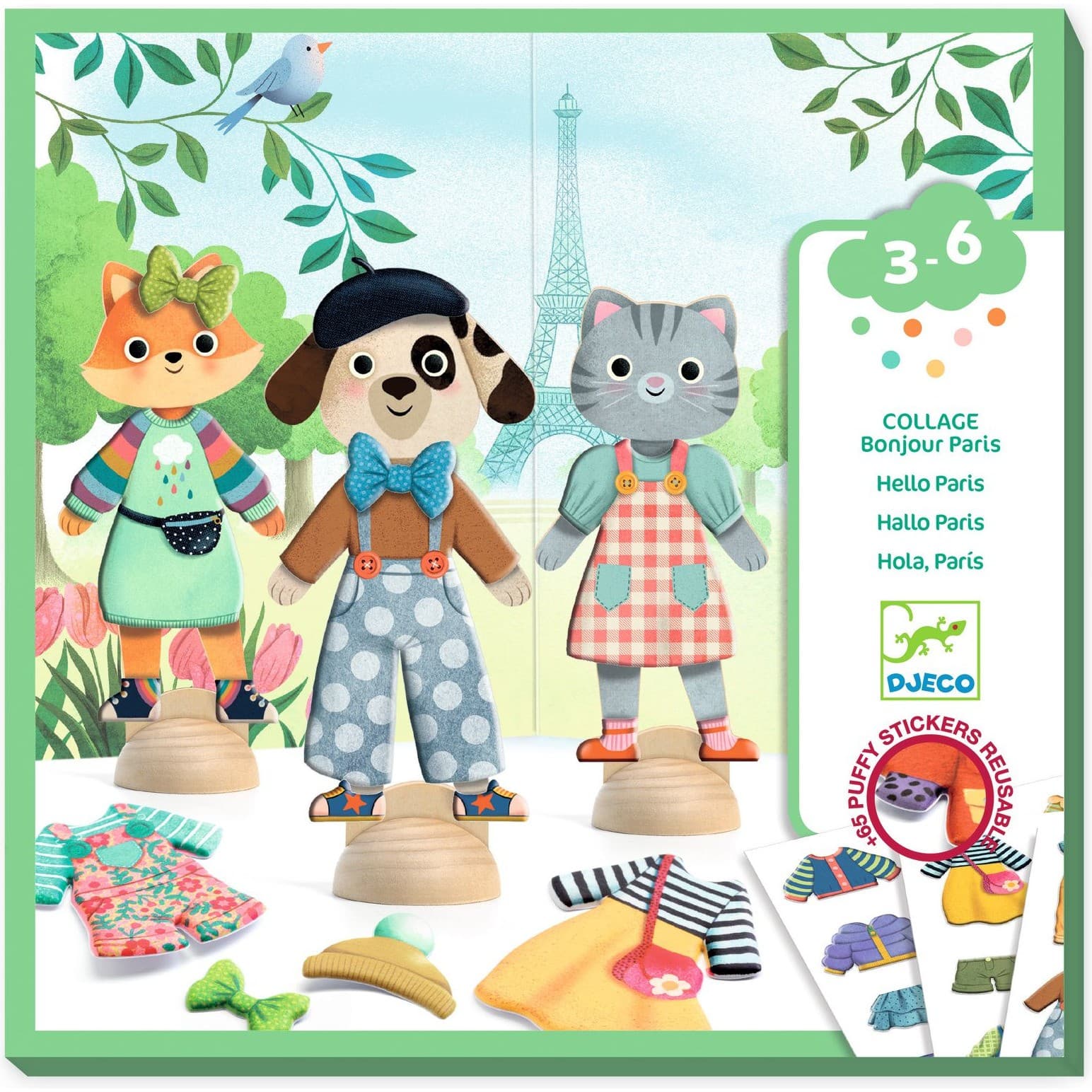 Djeco Coffret Collages Bonjour Paris