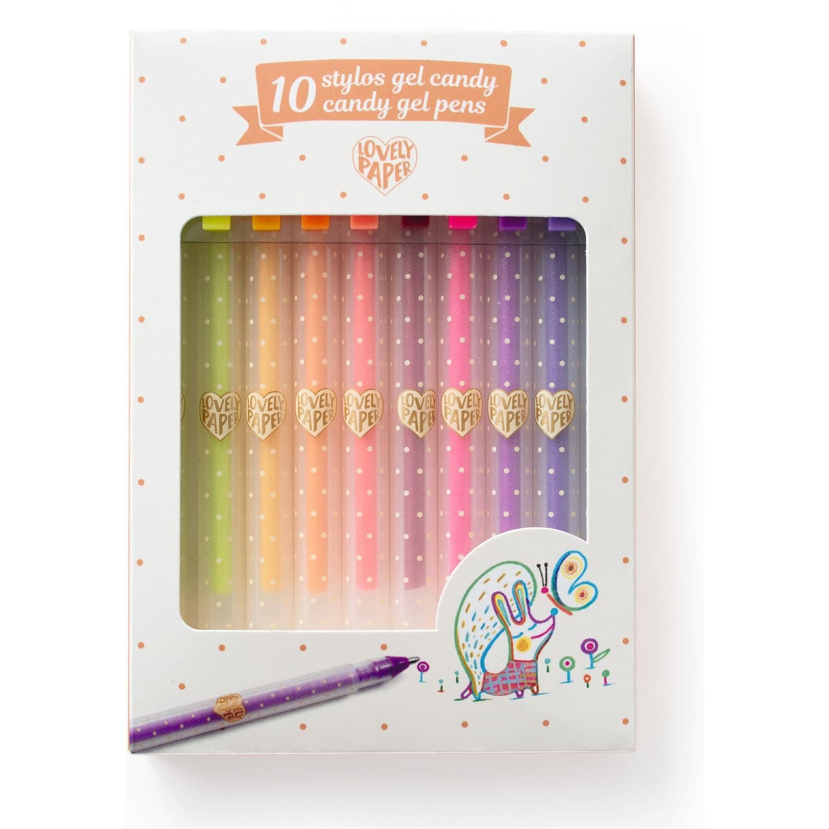 Djeco 10 stylos gel candy Ecrire et dessiner
