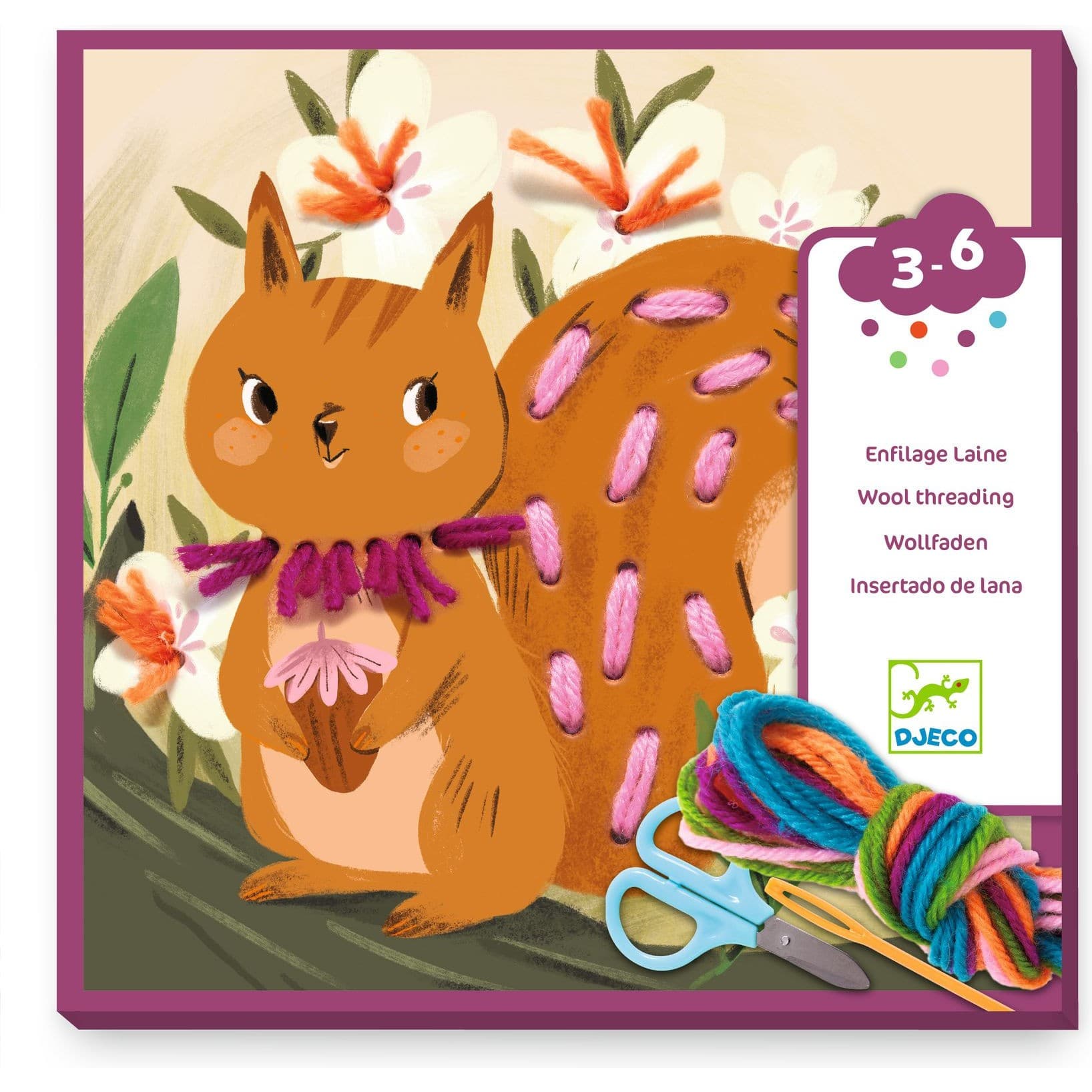 Djeco Coffret Enfilage Petit pas avec du fil
