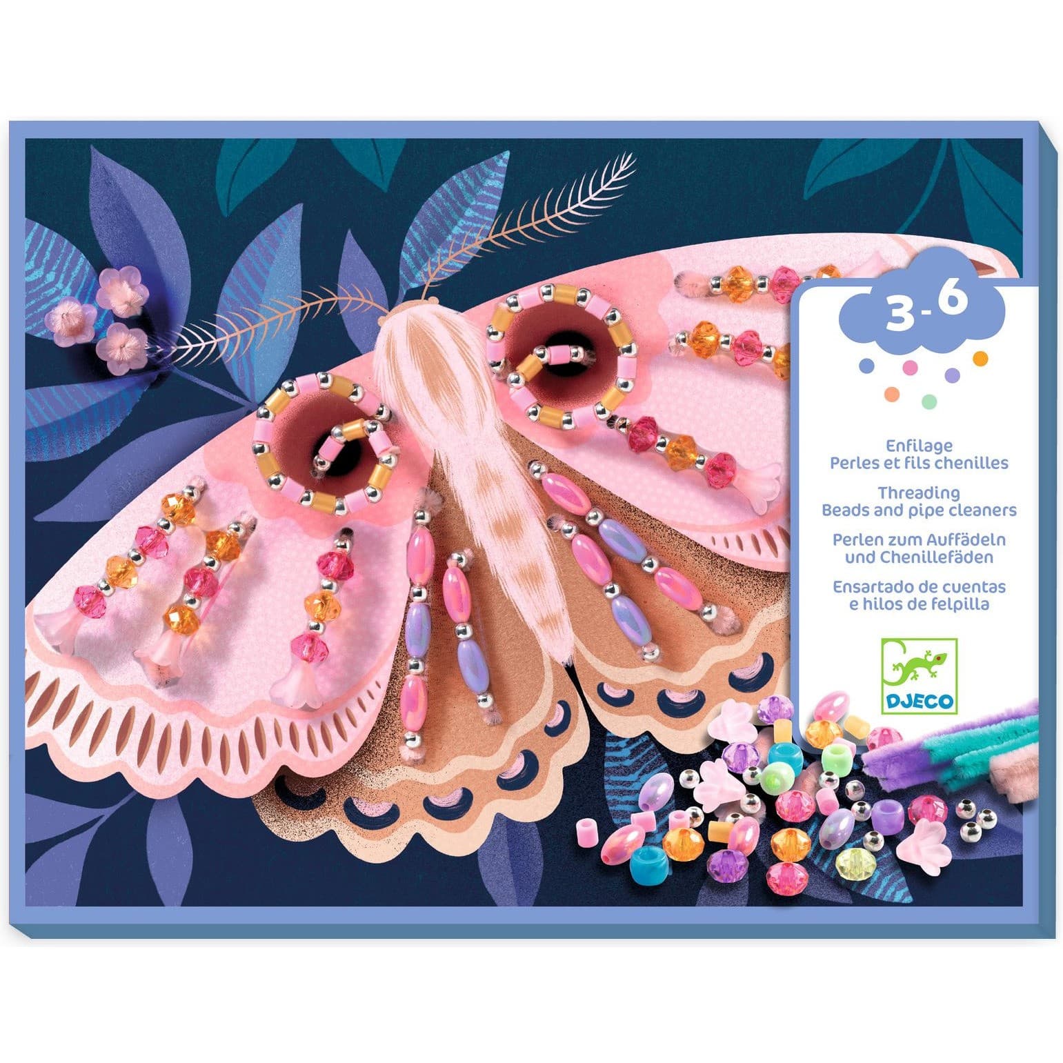 Djeco Coffret Enfilage Illuminer la nuit