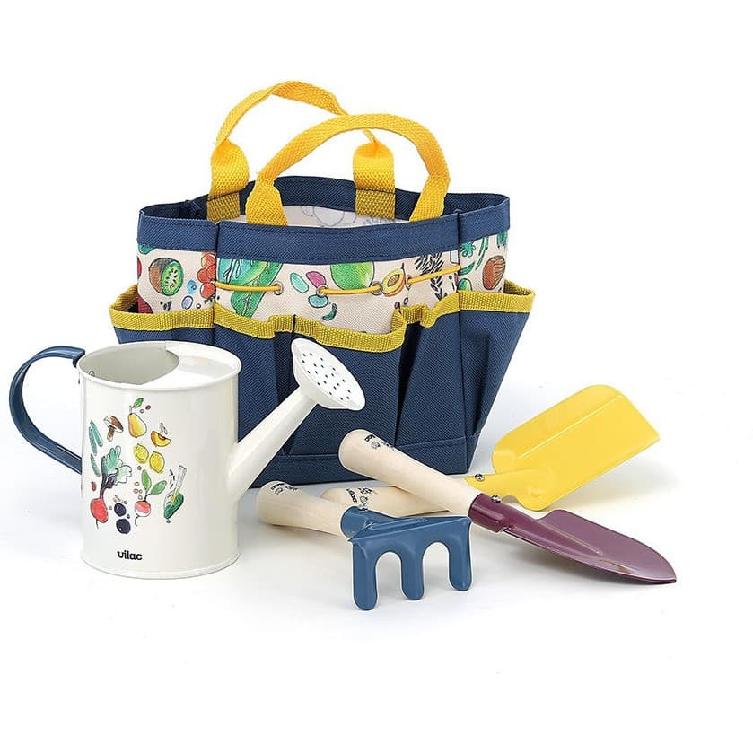 Vilac Mon petit potager Pelle, Rateau, Arrosoir Outils de Jardinage