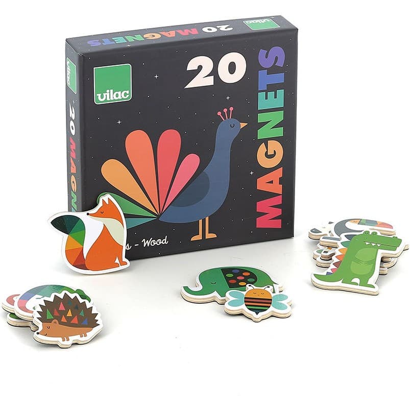 Vilac Coffret de 20 magnets animaux Andy Westface