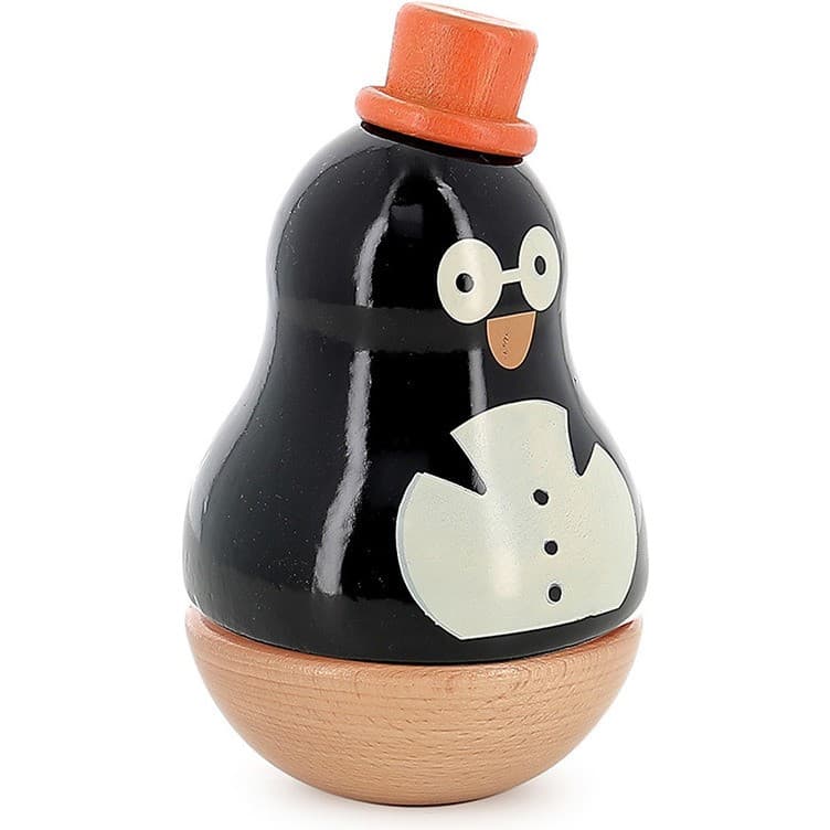 Vilac Boîte à musique en bois Boizoos, René le pingouin