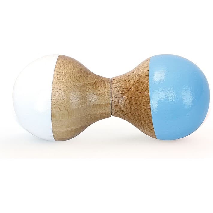 Vilac Hochet du Jura en bois, Blanc et bleu ciel