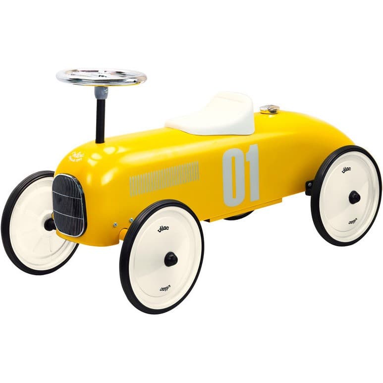 Vilac Porteur jaune voiture vintage métal