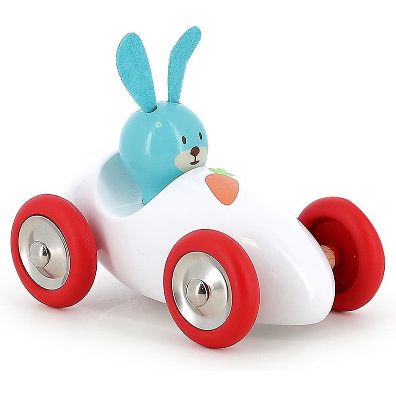 Vilac Voiture en bois Boizoos, Raoul le lapin