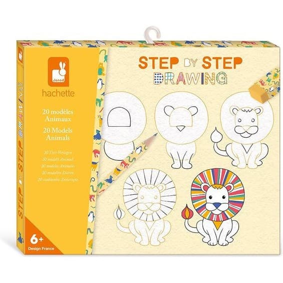 Janod Coffret Créatif Dessin 20 Modèles Animaux