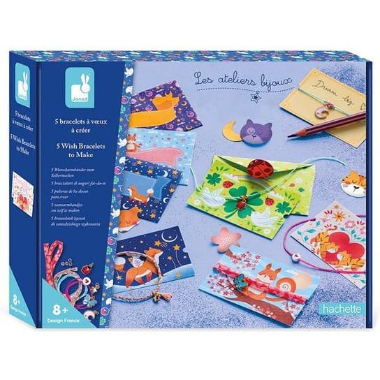 Janod 5 bracelets à voeux à créer Les ateliers bijoux