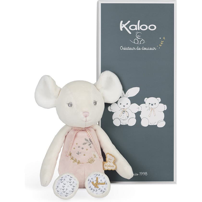 Kaloo Peluche Pantin Souris Rose Perle