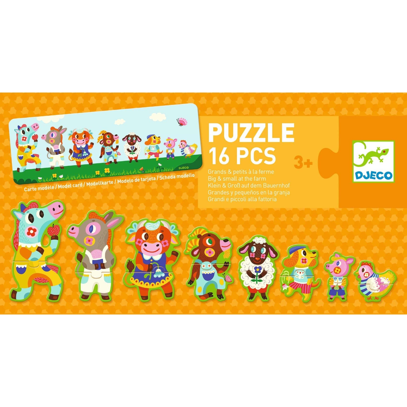 Djeco Puzzle Grands et petits à la ferme 