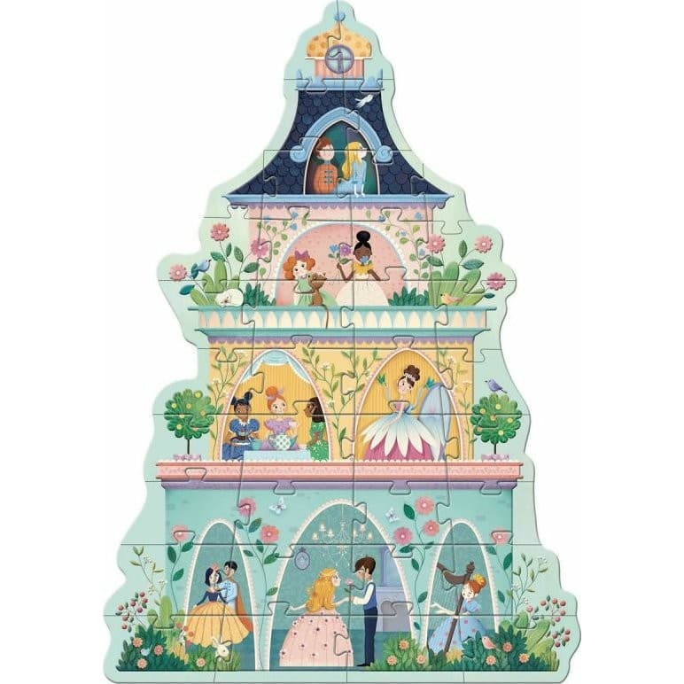 Djeco Puzzle géant 36 pièces La tour des princesses