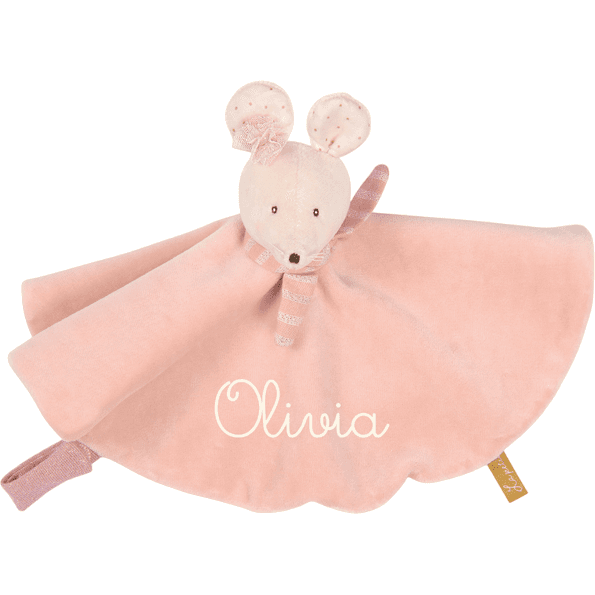 Moulin Roty Doudou souris rose