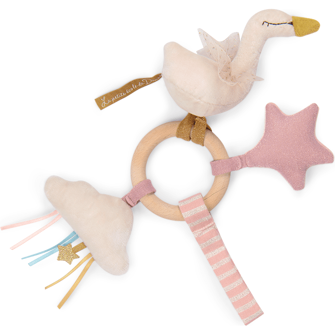 Moulin Roty Hochet anneau bois Cygne