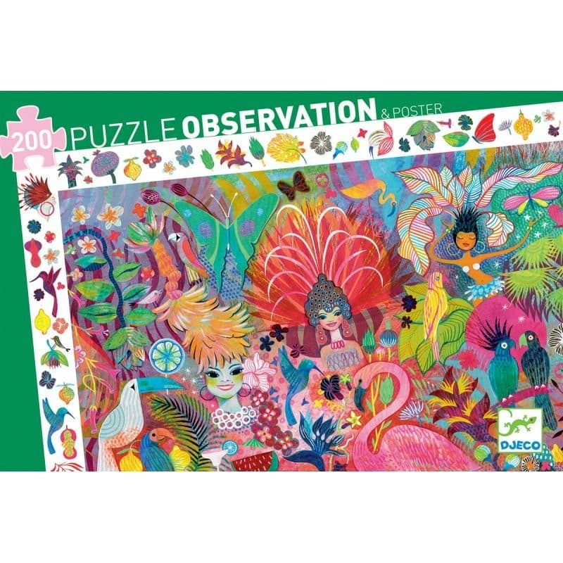 Djeco Puzzle 200 pièces Le carnaval de Rio
