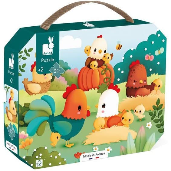 Janod Puzzle 20 pièces Bienvenue à la Bassecour