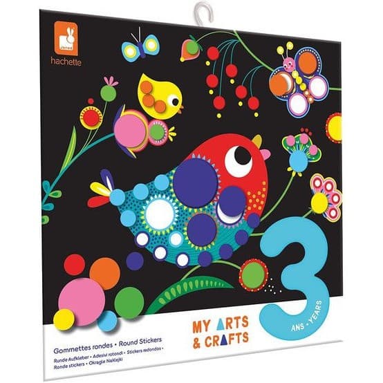 Janod Coffret Créatif Gommettes Rondes 3 ans