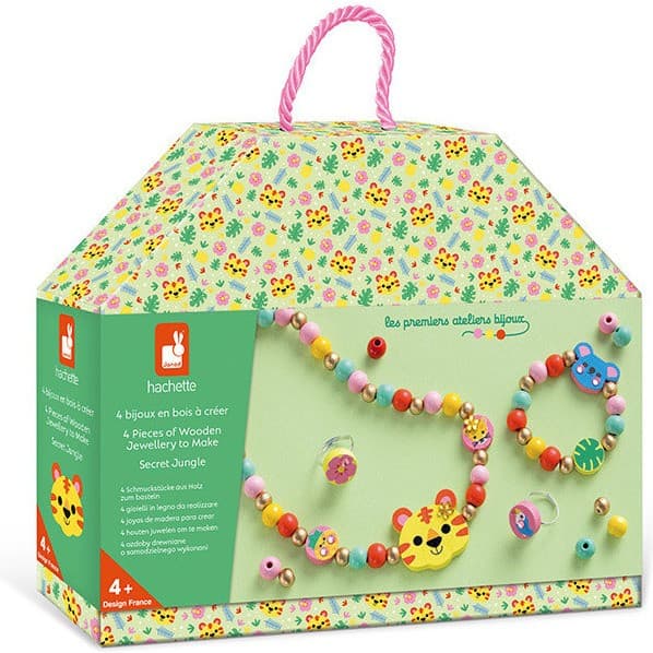 Janod 4 Bijoux En Bois A Créer Secret Jungle