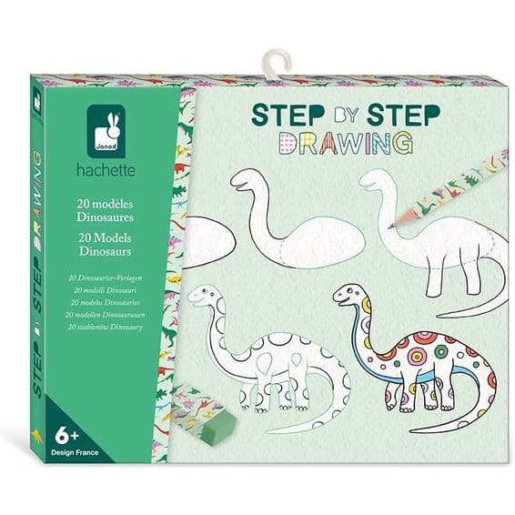 Janod Coffret Créatif Dessin 20 Modèles Dinos