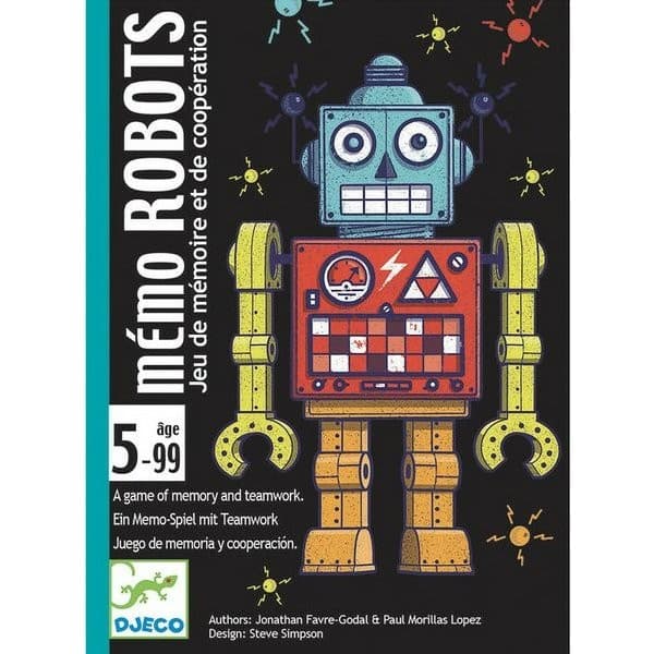 Djeco Jeu de cartes Mémo Robots