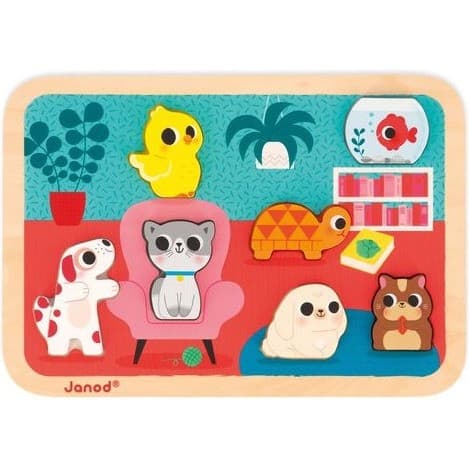 Janod Chunky puzzle les animaux familiers