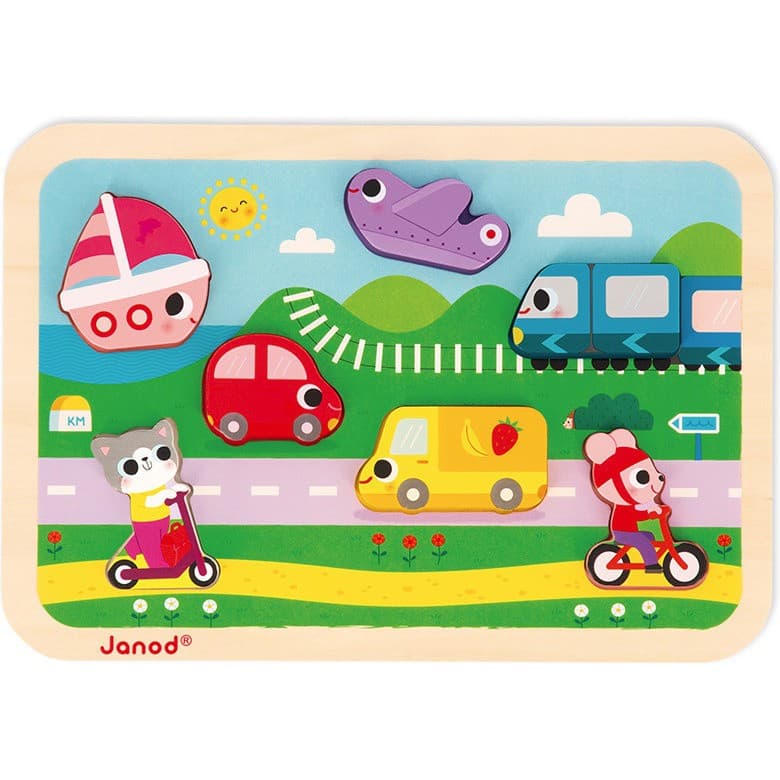 Janod Chunky puzzle les véhicules