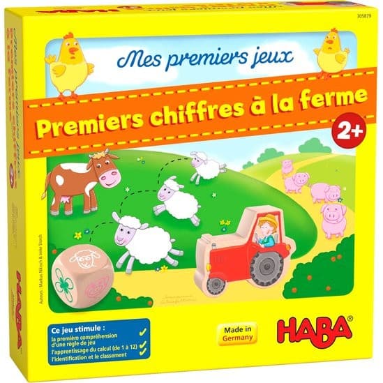 Haba Jeu de société Premiers chiffres à la ferme