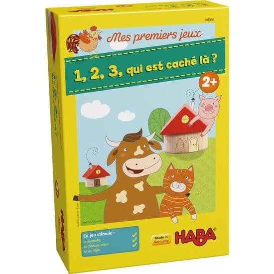 Haba Jeu 1,2,3 qui est caché là? Mes Premiers Jeux