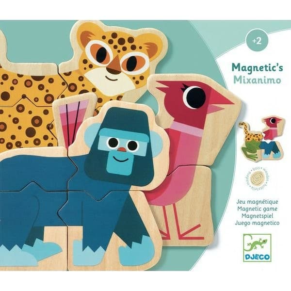 Djeco Magnets en bois animaux Mixanimo