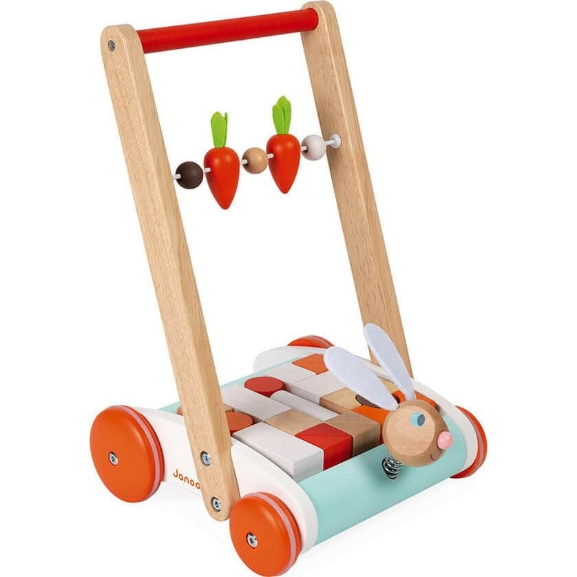 Janod Chariot de marche en bois Lapin