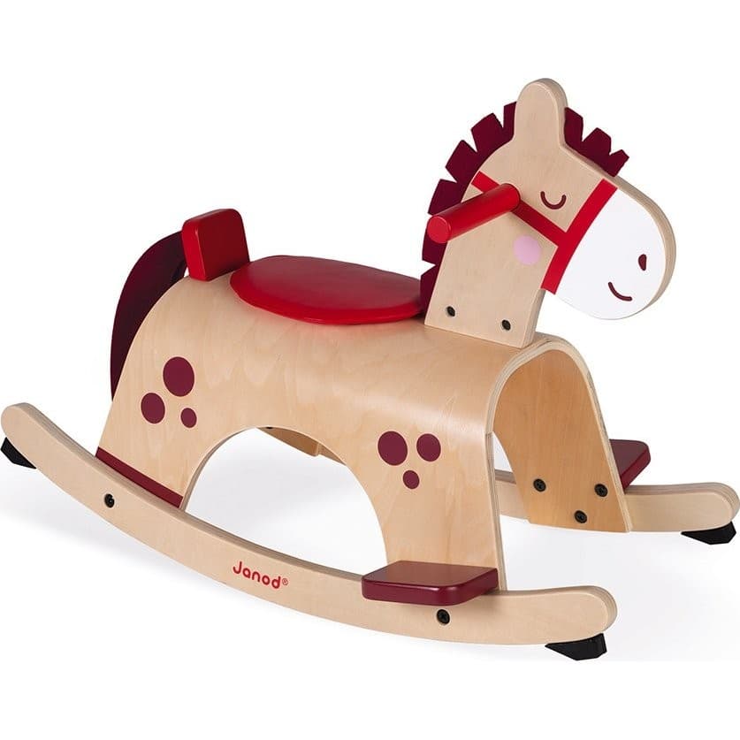 Janod Poney à bascule en bois