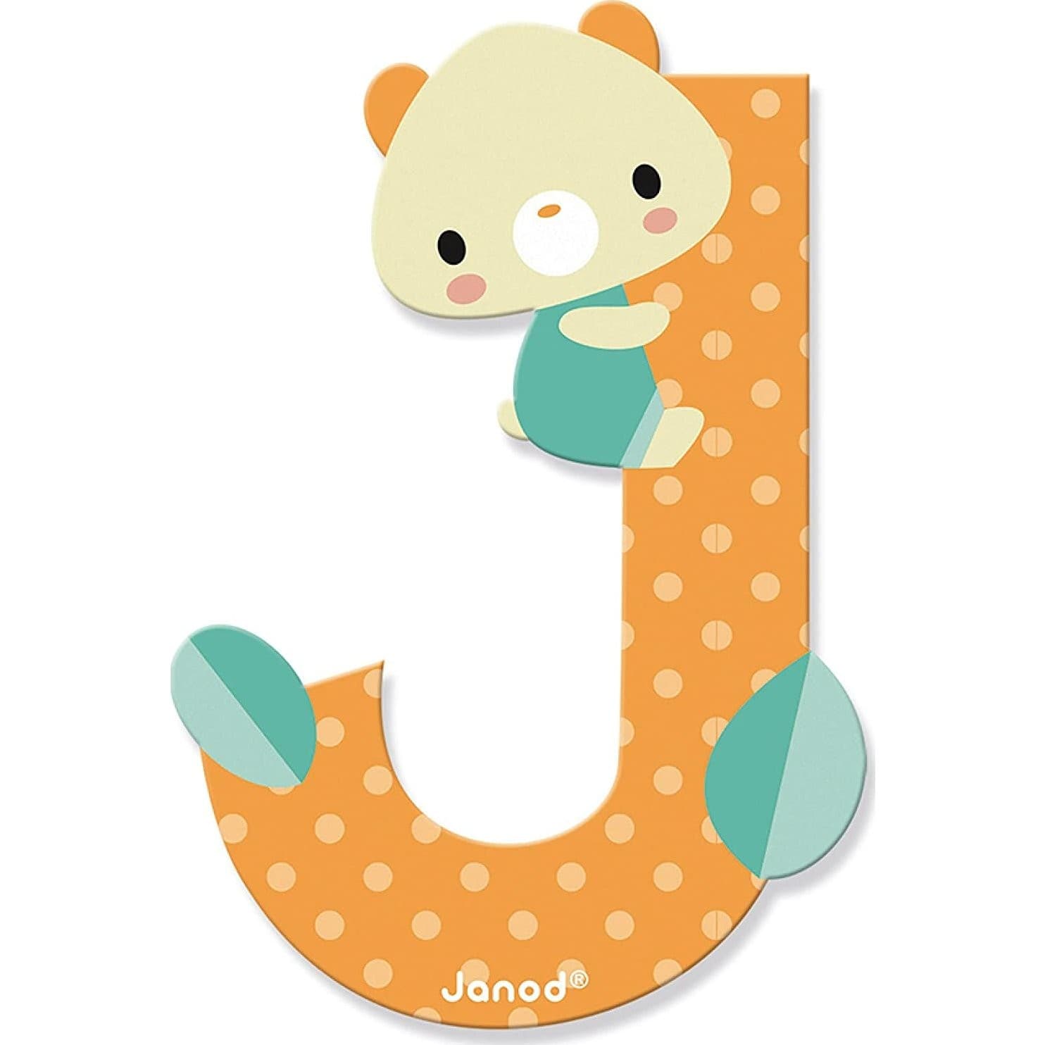 Janod Lettre en bois J Pure