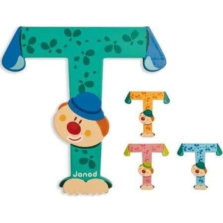 Janod Lettre Bois Clown T