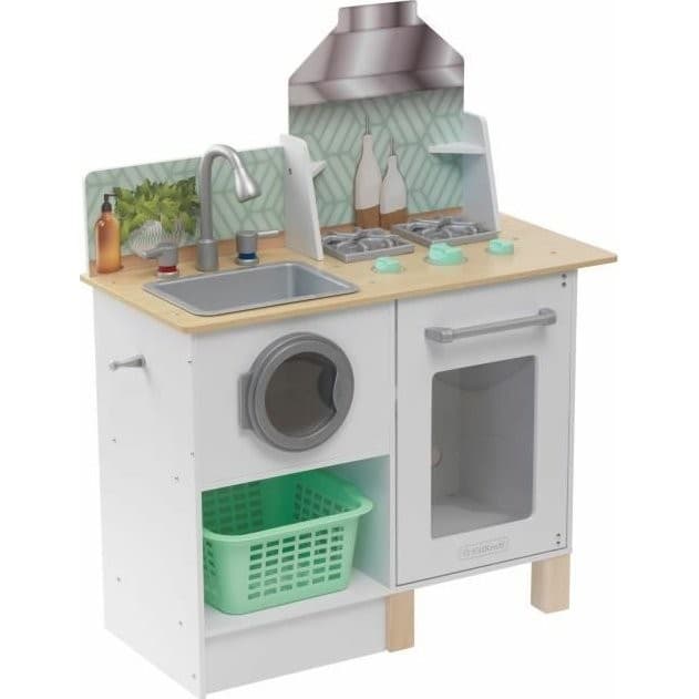 Kidkraft Cuisine enfant en bois et buanderie Whisk & Wash