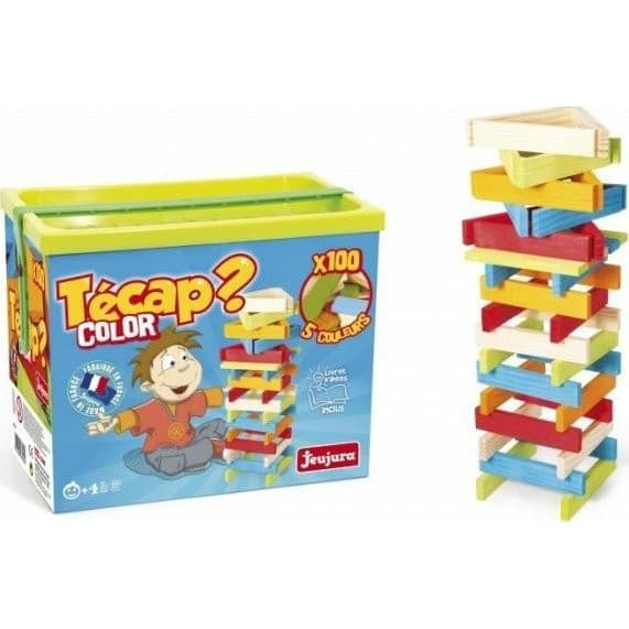 Jeujura Jeu de construction 100 pièces en bois