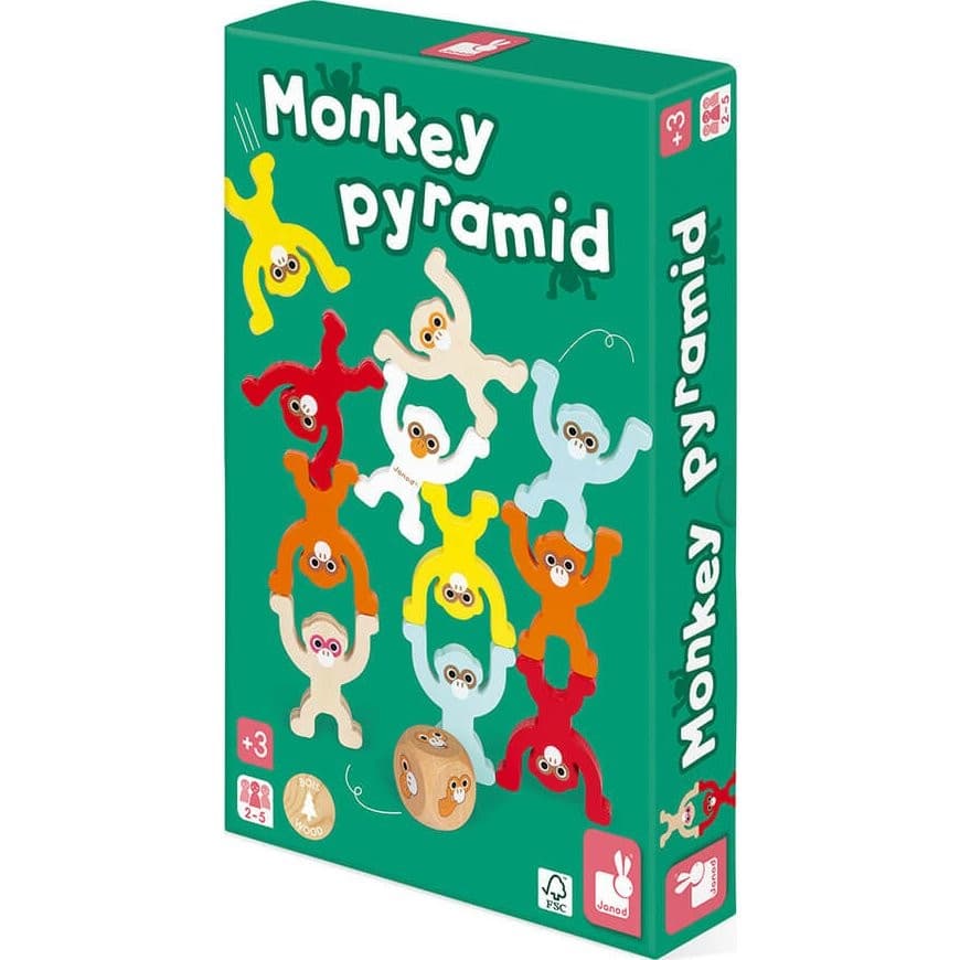Janod Jeu d'adresse Monkey Pyramid