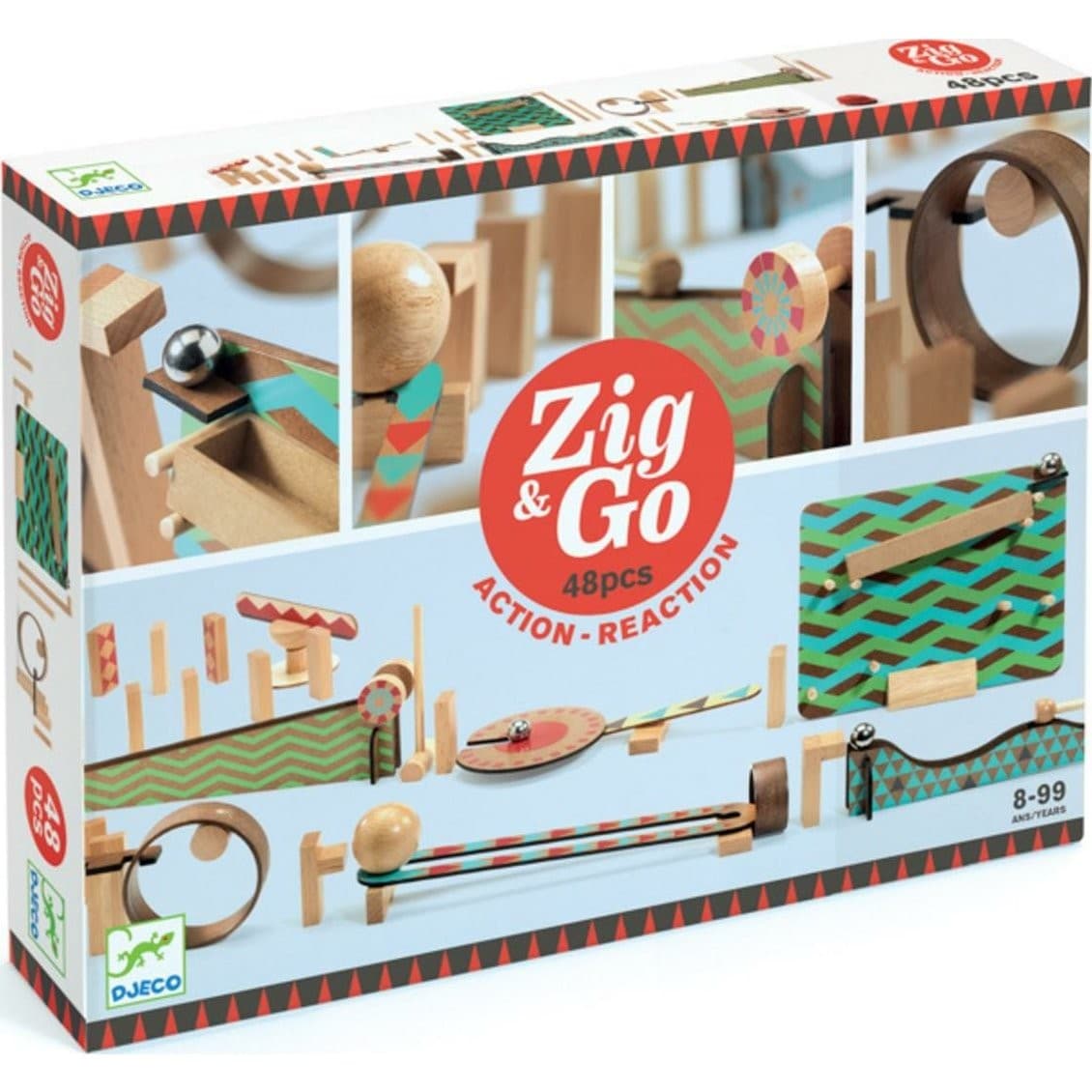 Djeco Circuit billes et dominos Zig & Go Big Boum Wall