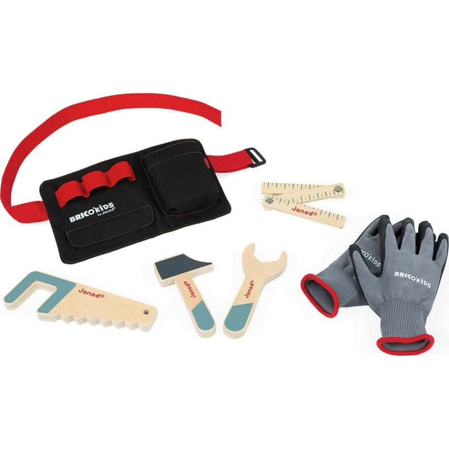 Janod Ceinture de bricolage Brico kids outils et gants