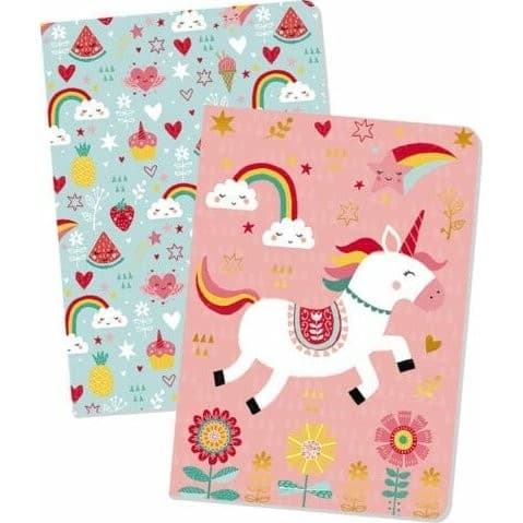 Janod Lot de 2 Cahiers Renard et Licorne