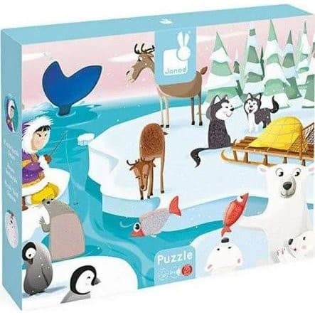 Janod Puzzle tactile la vie sur la banquise