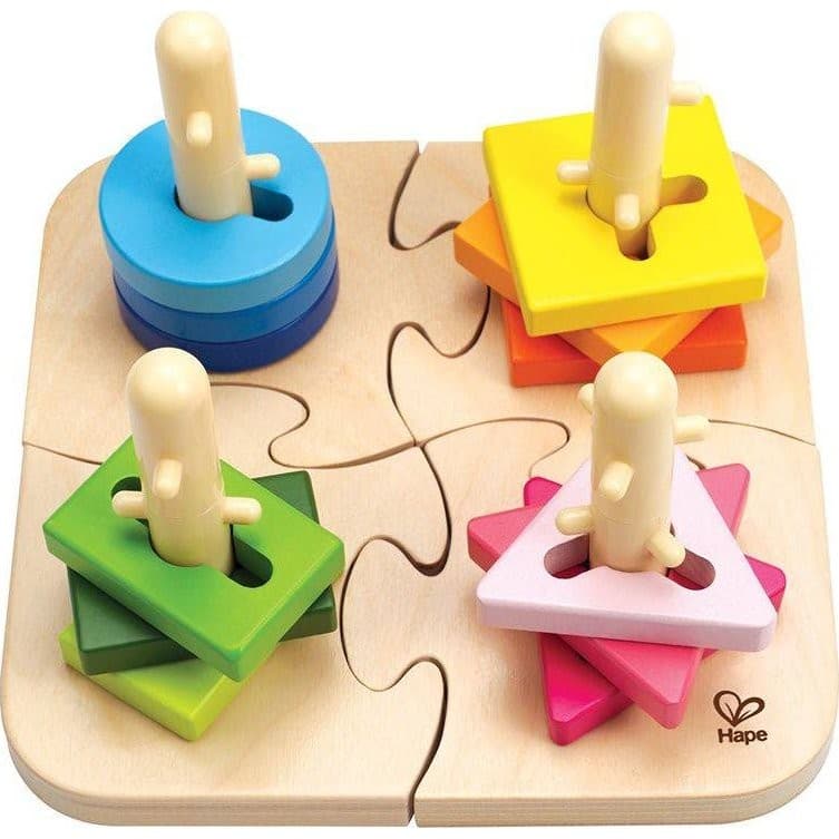 Hape Toys Puzzle en bois Formes à empiler
