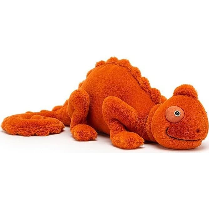 Jellycat Peluche caméléon orange Vividie Chameleon